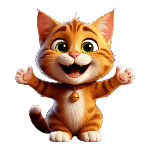 Очень радостный кот